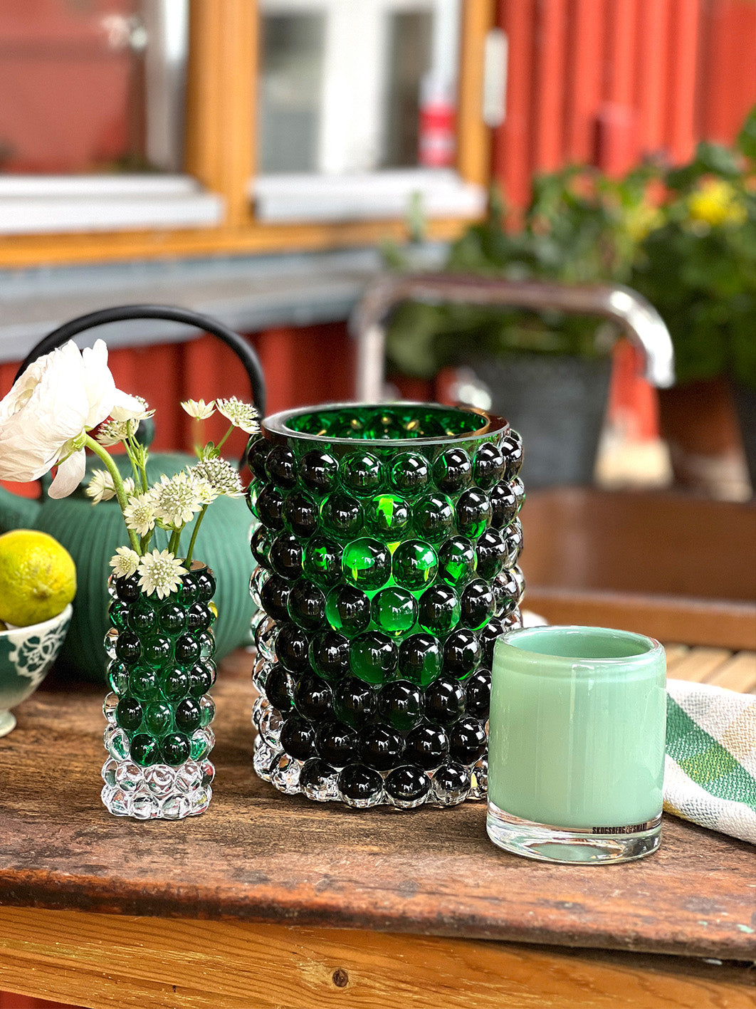 HURRICANE LAMP BOULE LARGE, Green