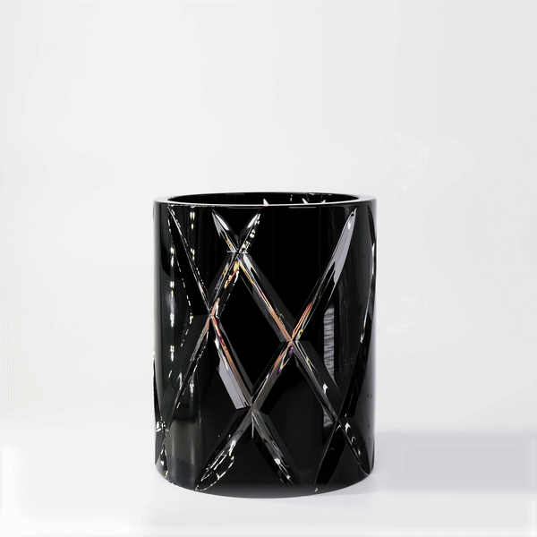 HURRICANE CRYSTAL LAMP MEDIUM, Black