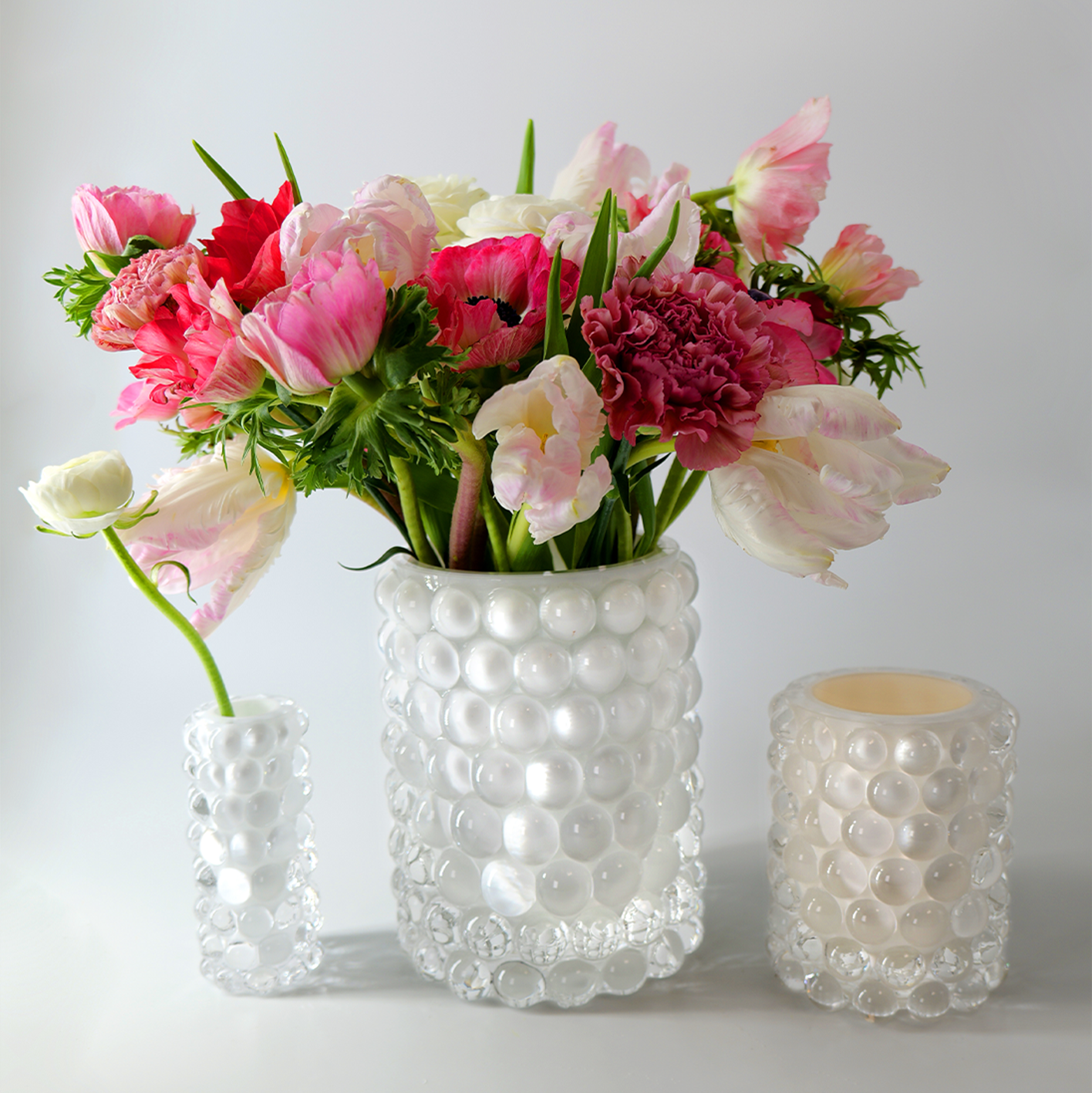 HURRICANE LAMP BOULE, White