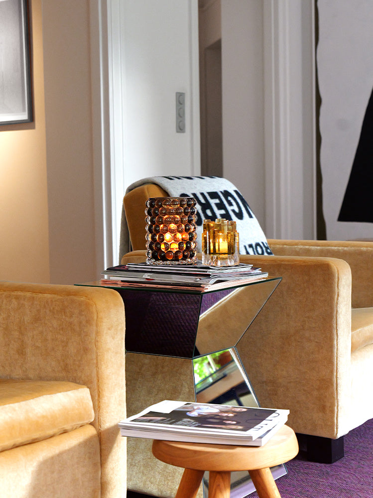 HURRICANE LAMP BOULE LARGE, Tobacco