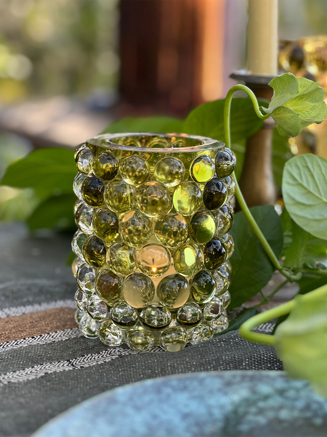 HURRICANE LAMP BOULE REGULAR, Olive Ljuslykta