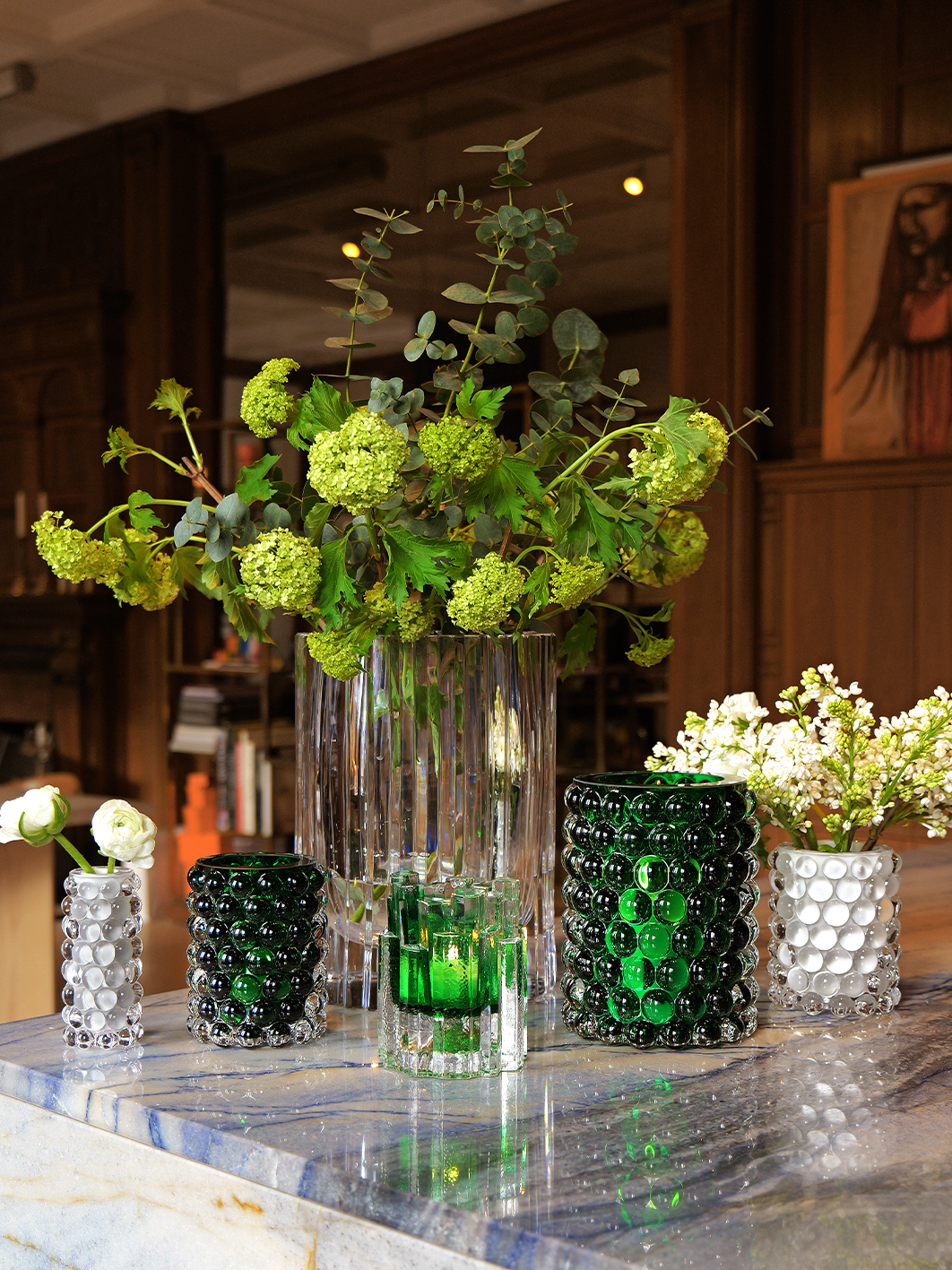 HURRICANE LAMP BOULE, Green