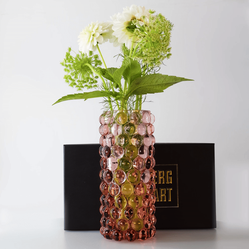 HURRICANE BOULE VASE, Rosé