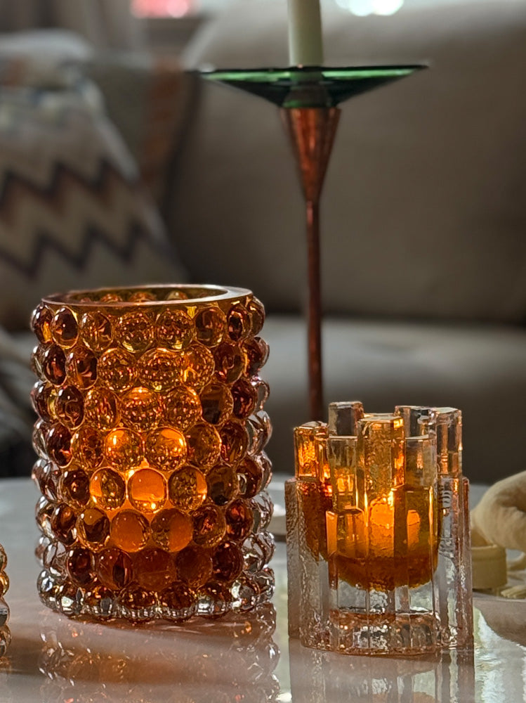 HURRICANE LAMP ROCK, Amber