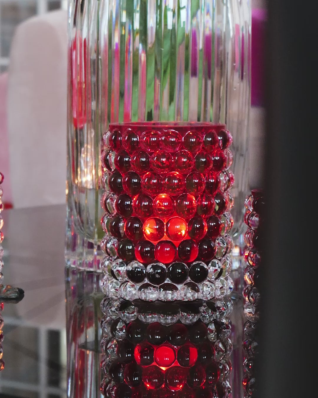 HURRICANE LAMP BOULE LARGE, Cardinal Red – Skogsberg&Smart